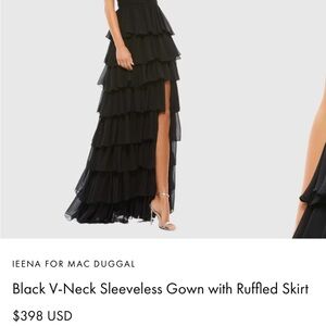 Mac Duggal Black Sleeveless Maxi Dress